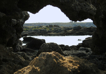 Elafonissi - view from a cave - Crete - Greece