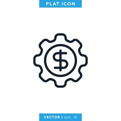 Money Icon Vector Design Template. Dollar Currency