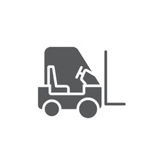 Use forklift loader vector icon symbol tools isolated on white background