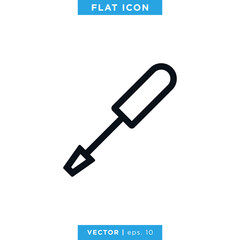 Screwdriver Icon Vector Logo Design Template. Tool, Repair, Service Symbol