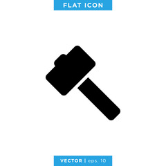 Sledge Hammer Icon Vector Design Template