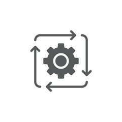 Work flow vector icon symbol isolated on white background
