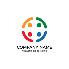 Obraz premium Team, Community, Group Logo Design Template. People Icon