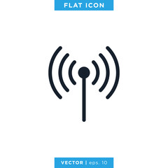 Network Signal Icon Vector Logo Design Template