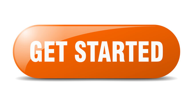 get started button. get started sign. key. push button.