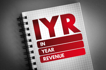 IYR - In Year Revenue acronym, business concept background