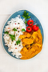 chicken tikka masala and rice basmati