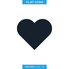 Heart Icon Vector Logo Design Template