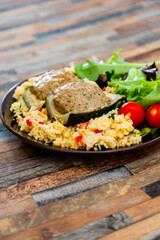 strewed courgettes and southern semolina