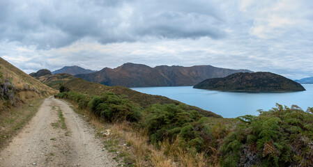 View of Mou Tapu on the Minaret Burn Track, Lake Wanaka, New Zealand