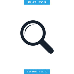 Magnifying Glass Icon Vector Design Template