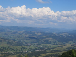 view of the mountains