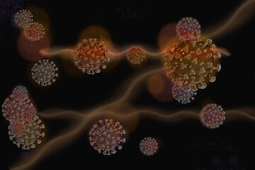 Coronavirus as it Might Appear Under A Microscope