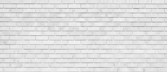 White color brick wall for brickwork background and texture.