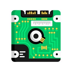 Hard Drive Illustration Design. Perfect for logo, background, website, presentation design template and other product. Illustration Design Flat Style