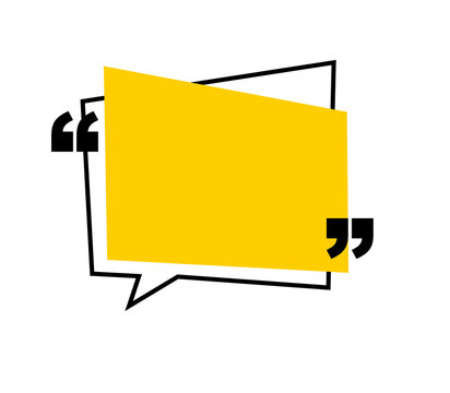 Yellow Quotation Mark with Space for Copy