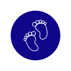 vector illustration of a pair of footprints on a white background