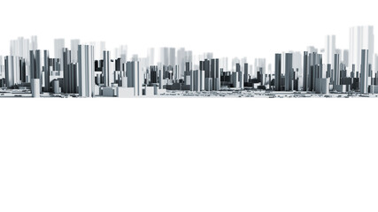 Fototapeta na wymiar Smart city design background with copy space 3d render