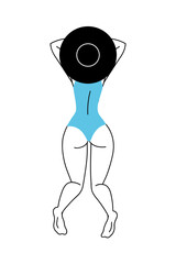 woman in summer with hat