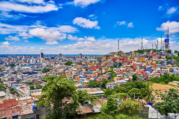cityscape skyline of Guayaquil Ecuador in south america