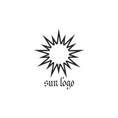 Sun logo colorful illustration design vector icon