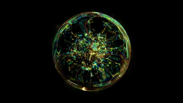 4K Abstract energy plasma ball seamless loop,Energy cosmic sphere ball,  Plasma sphere with energy charges.