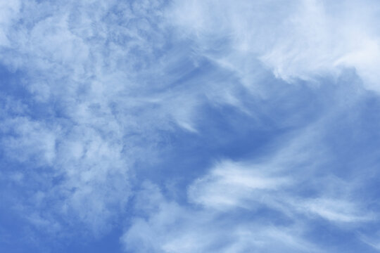 Toned emotional cloud and blue sky background. A fluctuation weather make a dreamy and imaginative cloudscape. Fresh and free natural wallpaper.