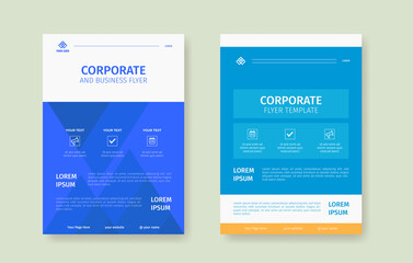 Obraz premium Modern and clean flyer template for company professional poster