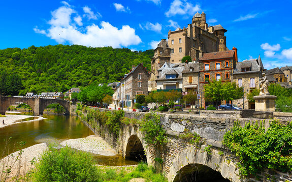 Estaing, beautiful touristic village in Aveyron-France
