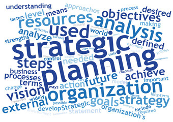 Obraz premium strategy text cloud