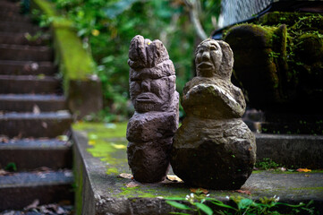 Fototapeta na wymiar Stone sculpture of idols in Bali