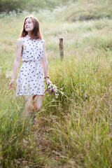  girl on a meadow