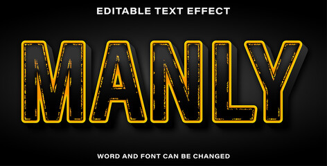 manly text effect