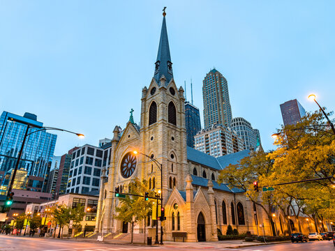 Holy Name Cathedral in Chicago, USA