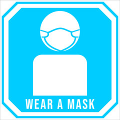 Illustration vector graphic of  human wearing a medical face mask
