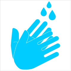 Graphic illustration of hand wash icon vector.  perfect for sign, symbol in public area or company, etc