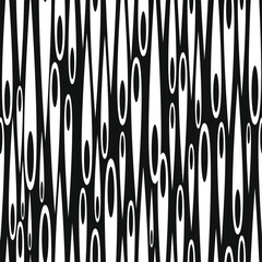 Vector seamless pattern of sewing needles on a black background.  