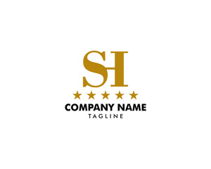 Initial Letter SH Logo Template Design