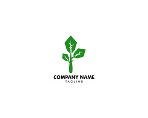 Leaf Plant Logo Template Vector Icon Illustration Design