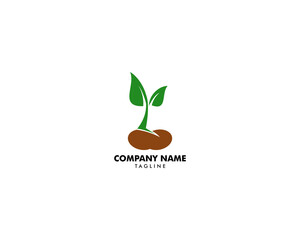 Plant Seeds Logo Concept Template Vector