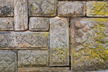 Stone wall, background for design and decoration.