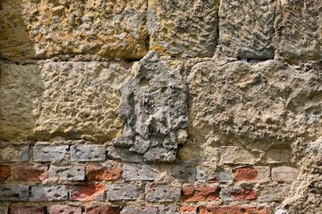 Old stone wall, background for design and decoration.