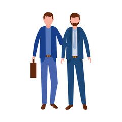 Isolated corporate businessmen vector design