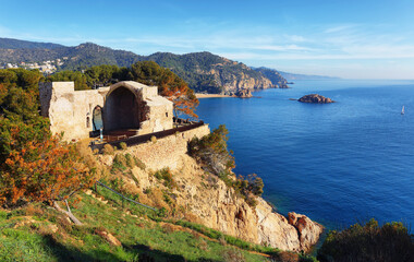 Fototapeta premium Mediterranean village of Tossa de Mar, Spain