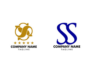 Set of Initial Letter SS Logo Template Design