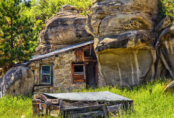 Modern cliff dwelling in Montana.