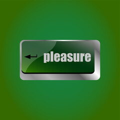 A keyboard with a pleasure key - social concept