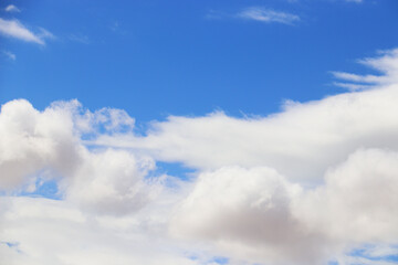 Naklejka na ściany i meble blue sky heaven clouds air wallpaper texture background