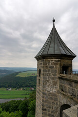 Fototapeta premium Tower of the Fortress Koenigstein in the Saxon Switzerland