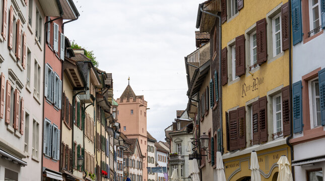 view of the historic old town of Rheinfelden near Basel